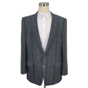 VTG Burberry Tweed Pure Lambs Wool Sport Coat XL